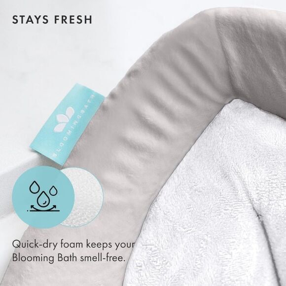 Blooming Bath‎ Lotus Baby Bath Seat Plush Minky Infant Bath Flower Mat Bath Tub - Picture 5 of 11
